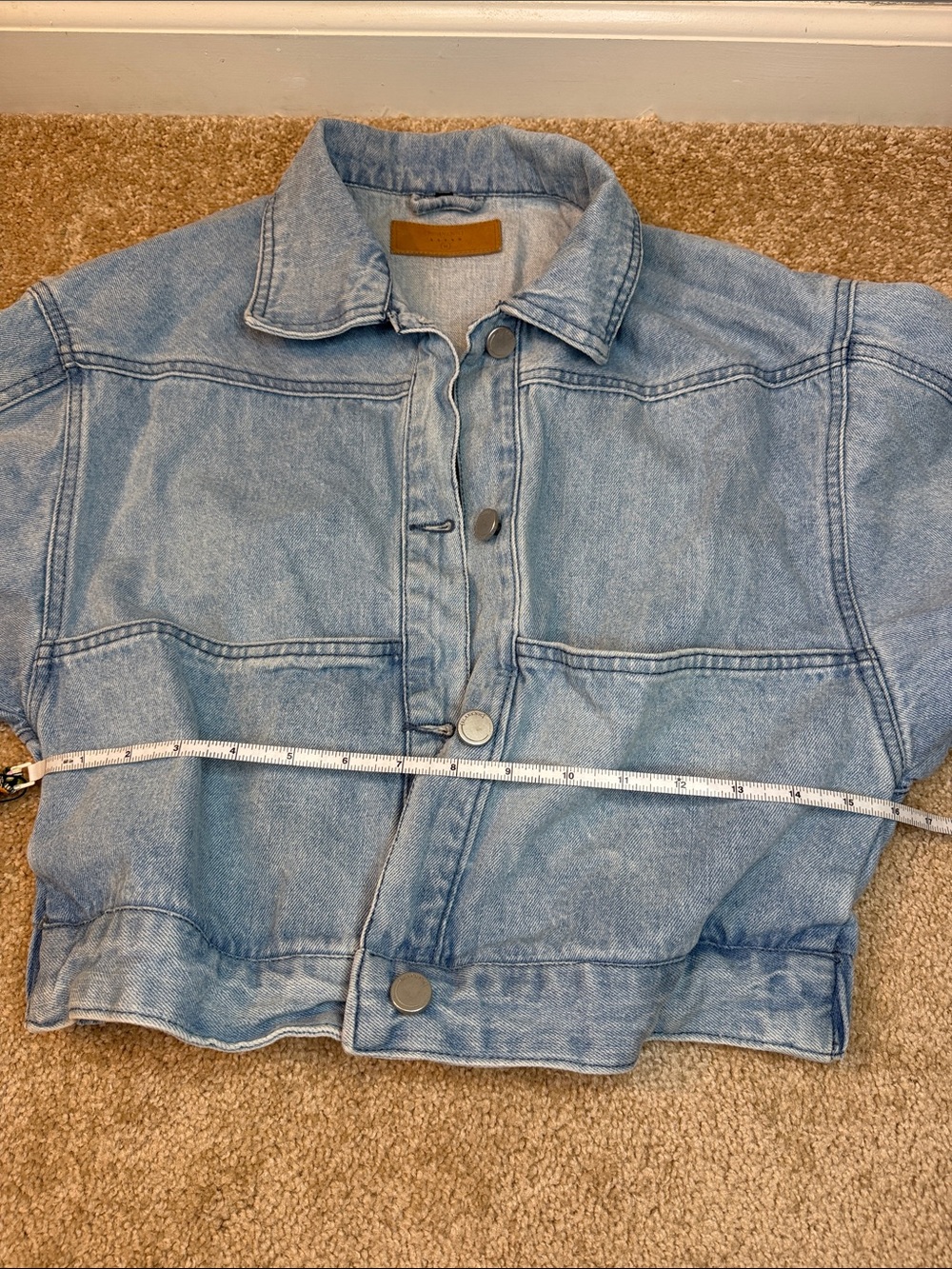 Blank NYC Light Blue Denim Jacket Size Medium - Picture 7 of 9